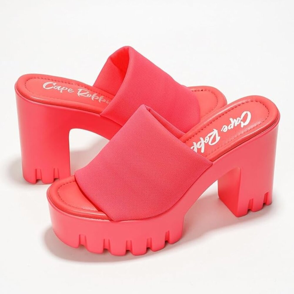 Cape Robbin Women's Chunky Platform Sandals Block Heel Echoya